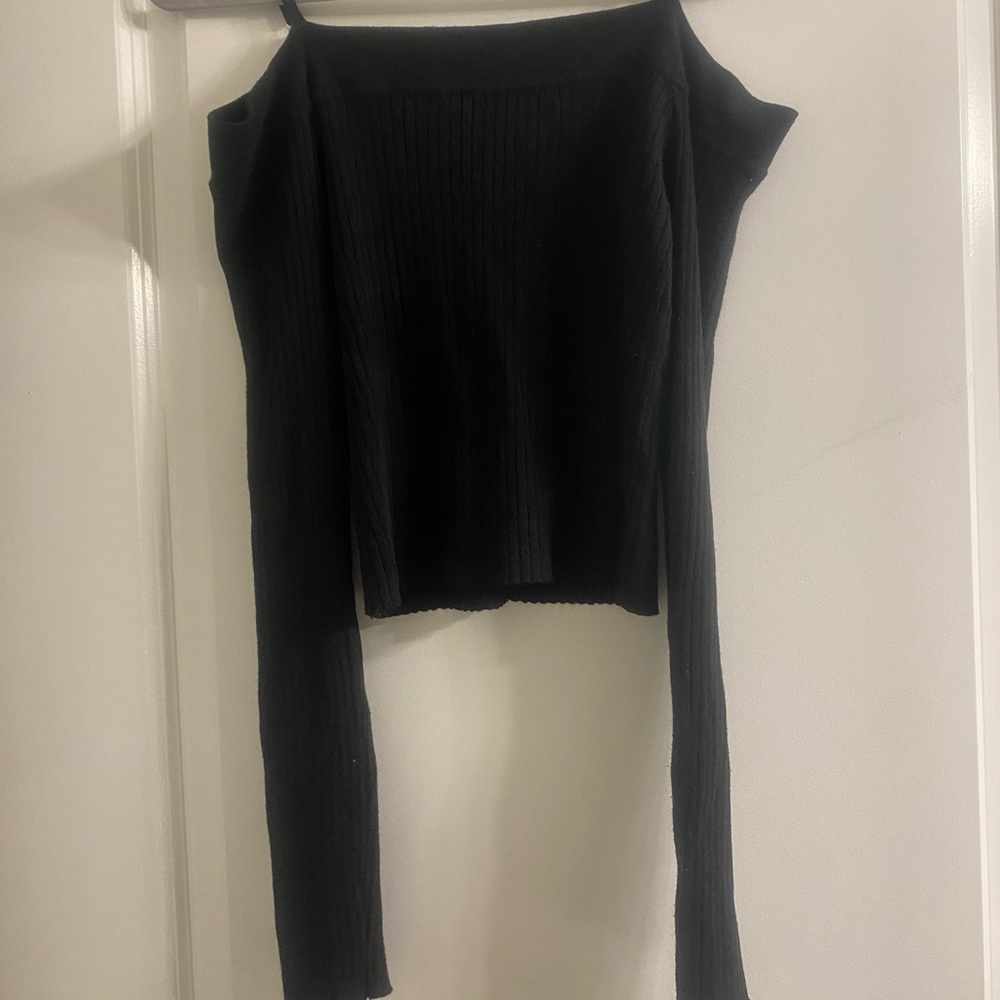 Forever 21 Black Ribbed Knit Top